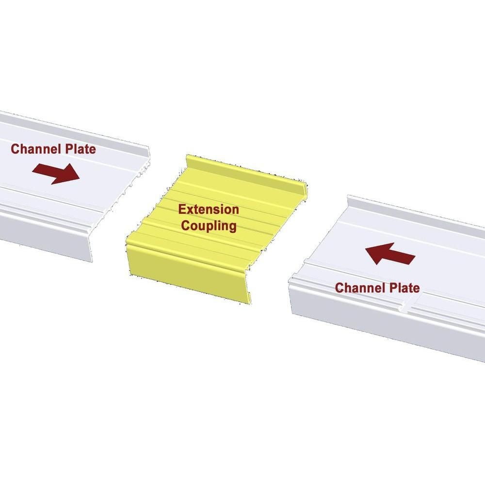 4 9/16-inch Sloped Sill Pan Extension Coupling in White