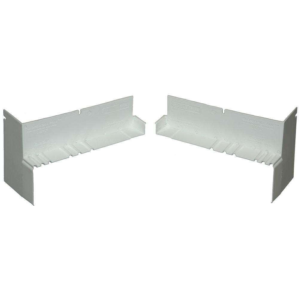 6 9/16-inch Sloped Sill Pan End Caps in White