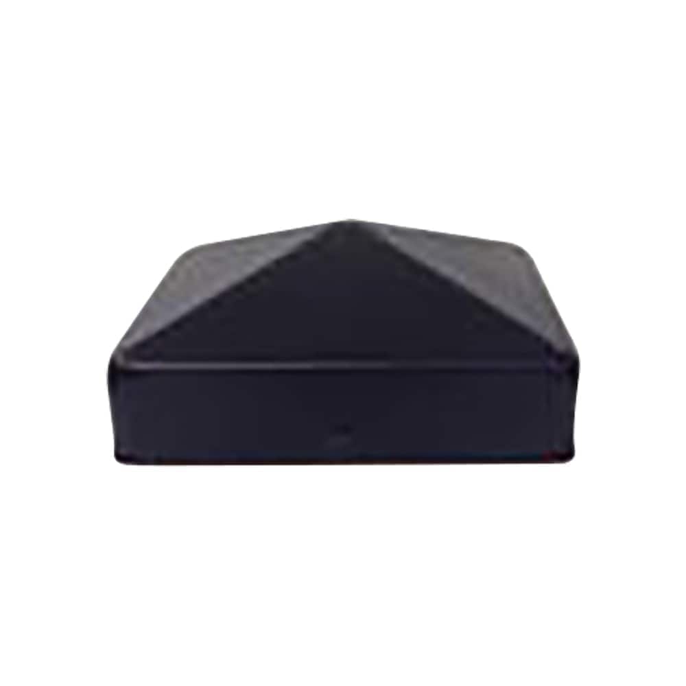 4 In. x 4 In. Black Galvanized Metal Post Caps