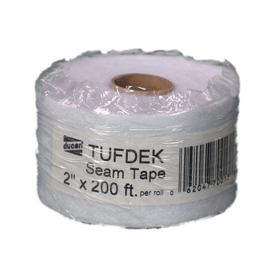 Tufdek Seam Tape, utilisé avec le Tufdek Filler pour fournir un pont sur les coutures et pour la transition du solin à la surface de la terrasse.