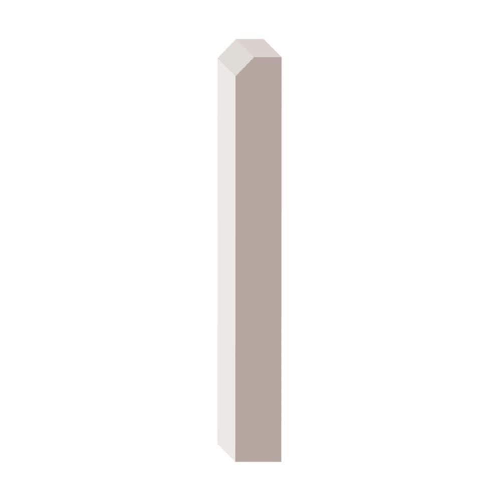 5/8-inch x 5 1/2-inch x 96-inch Modern MDF Primed  Baseboard Moulding
