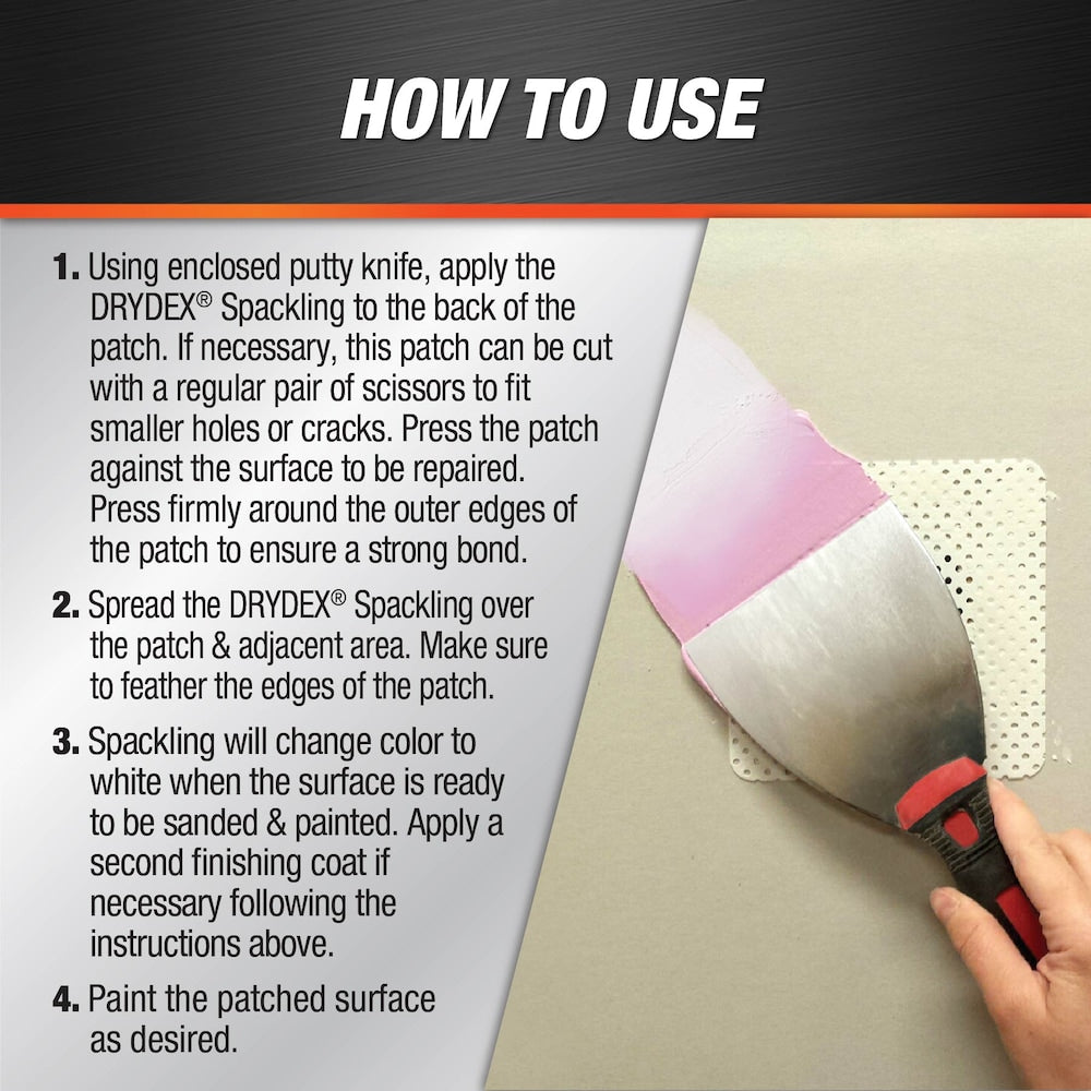 Wall Repair Patch Kit with DRYDex® Spackling White 237 mL