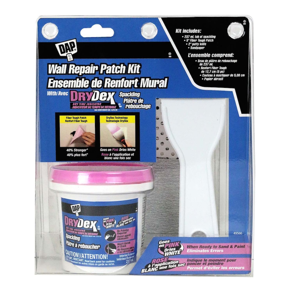 Wall Repair Patch Kit with DRYDex® Spackling White 237 mL