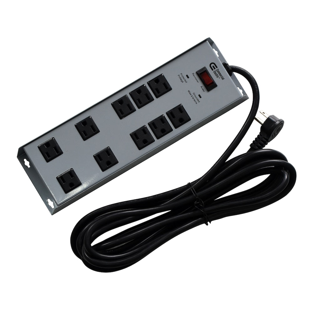 15 ft. 10-Outlet Metal Surge Protector Cord