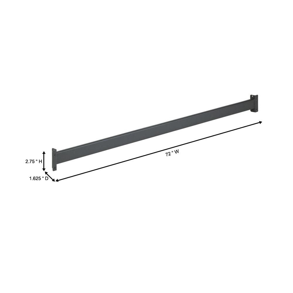 2.75 in H x 72 in. W x 1.625 in. D Steel Beam for Welded Rack Shelf in Gray