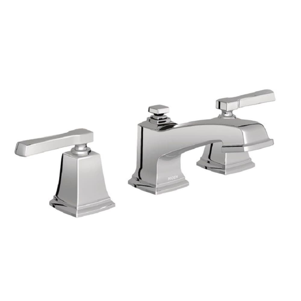 Robinet de lavabo de salle de bain à 2 poignées de 8 à 16 pouces à large entraxe en chrome (drain et valve inclus)