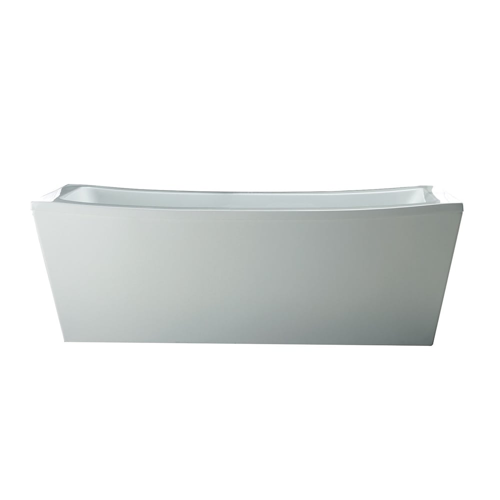 Terra 6 ft. Acrylic Freestanding Flat-bottom Bathtub in White