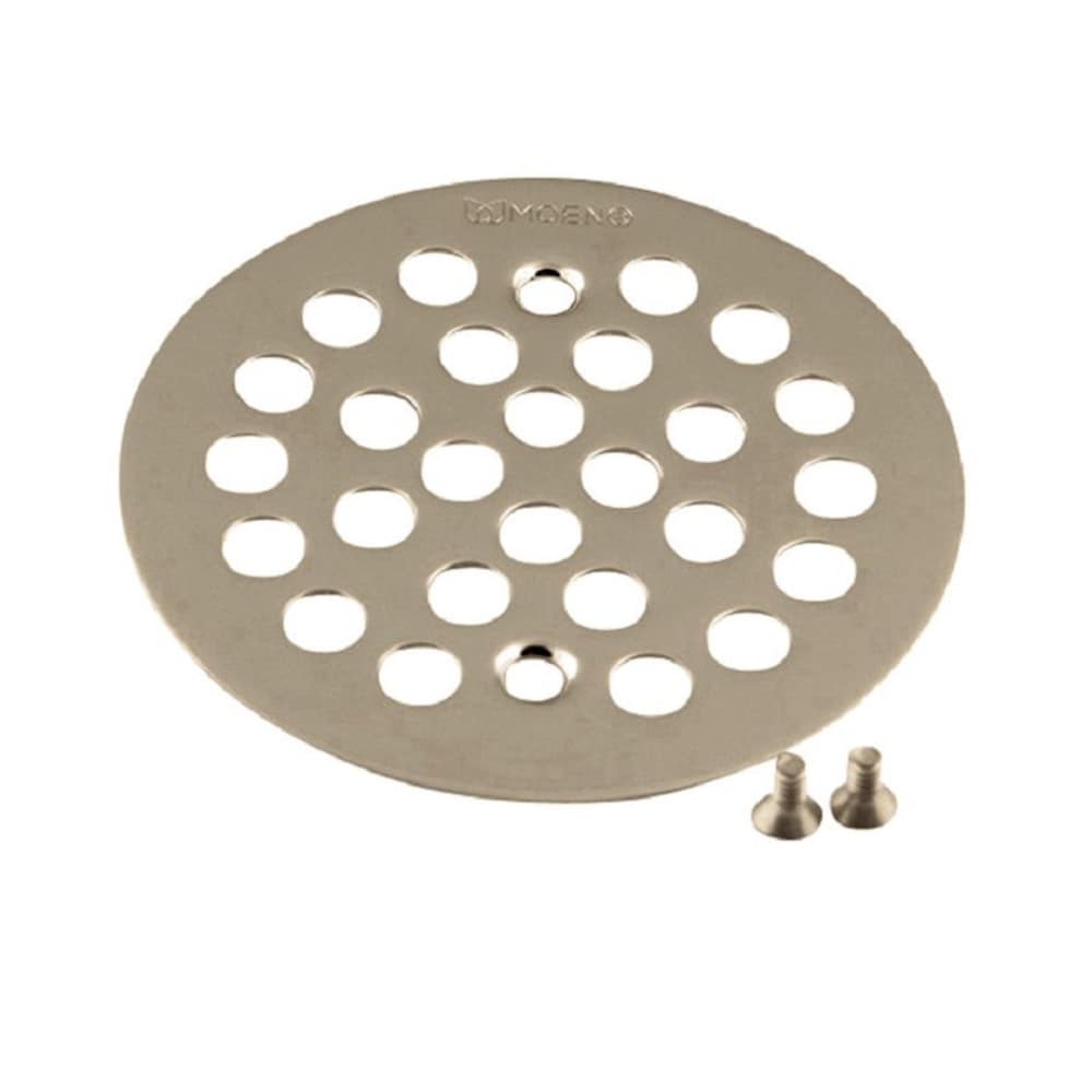 Couvercle de drain de baignoire et de douche en laiton, nickel brossé