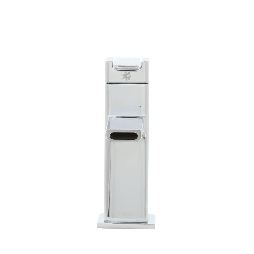 Robinet de lavabo de salle de bain à poignée unique à 90 degrés en chrome (vidange et valve incluses)