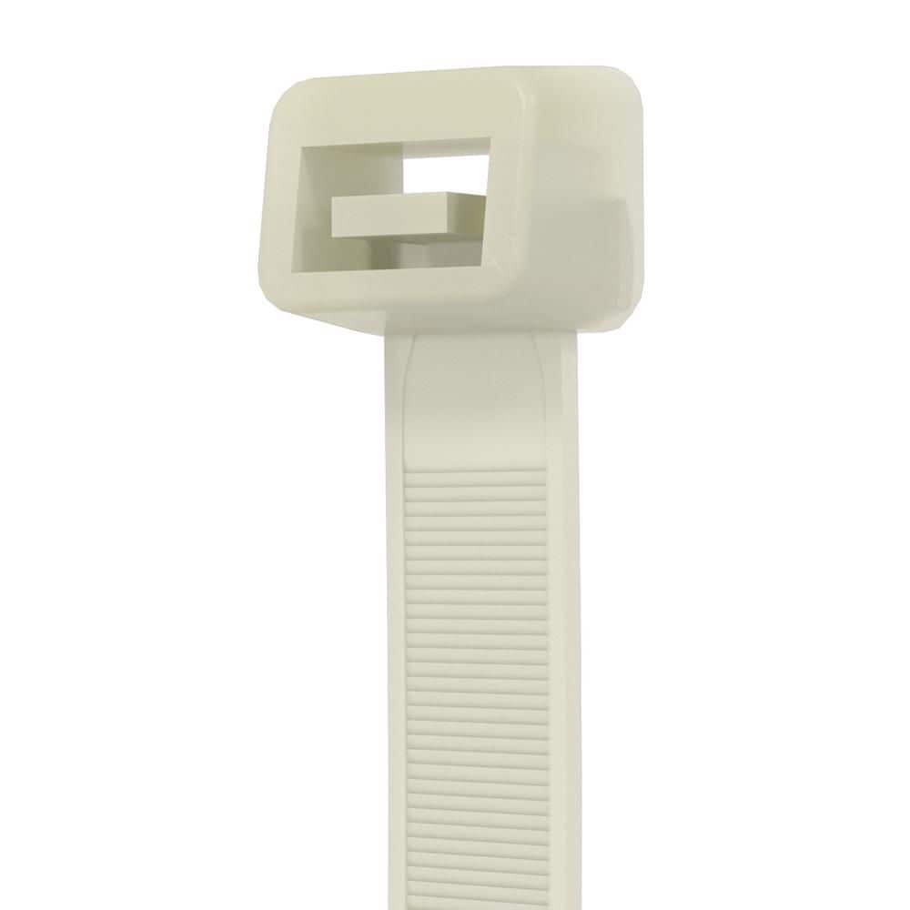 Colliers de serrage de 8 pouces en nylon pour utilisation en intérieur - Blanc (paquet de 100)