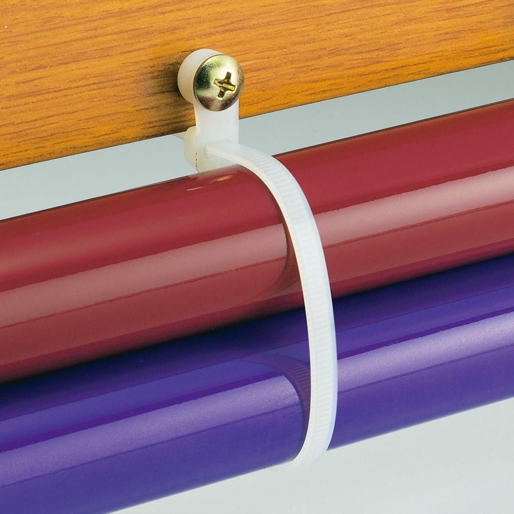 Attaches de montage de 8 pouces en nylon pour usage intérieur - Naturel (paquet de 100)