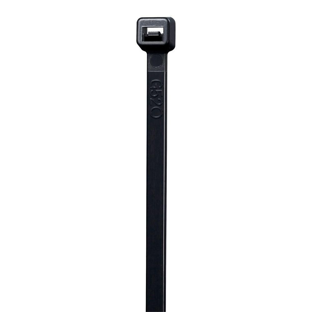 Colliers de serrage de 8 pouces pour utilisation intérieure/extérieure, matériau en nylon résistant aux UV - Noir (paquet de 20)