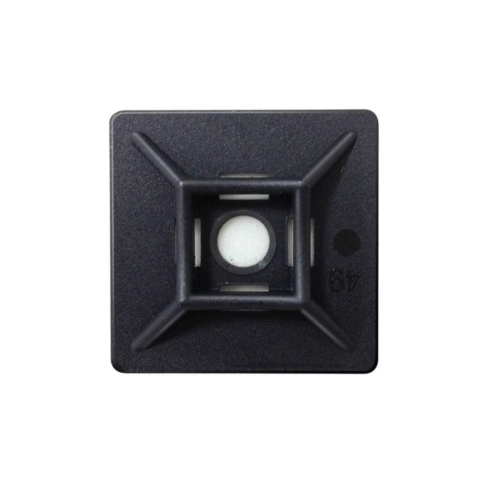 1-inch Mounting Base Indoor/Outdoor Use UV Resistant - Black (10-Pack)