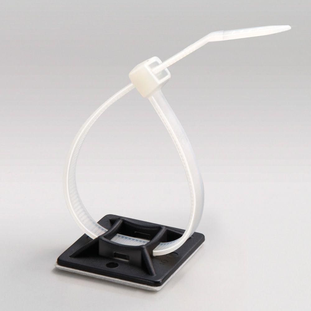 1-inch Mounting Base Indoor/Outdoor Use UV Resistant - Black (10-Pack)