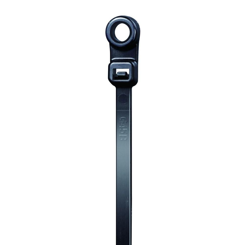 Attaches de montage de 8 pouces pour utilisation intérieure/extérieure, matériau en nylon résistant aux UV - noir (paquet de 10)