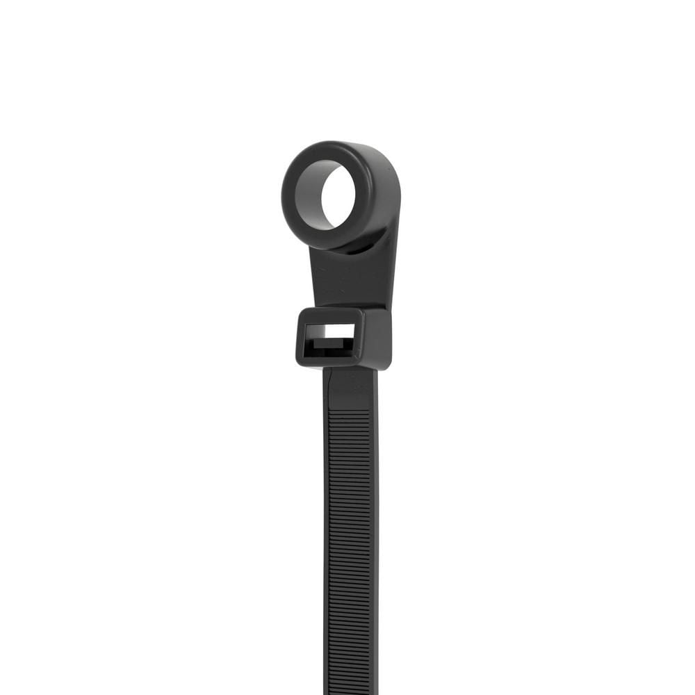 Attaches de montage de 8 pouces pour utilisation intérieure/extérieure, matériau en nylon résistant aux UV - noir (paquet de 10)