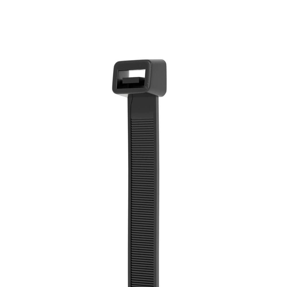 Attaches de câble de 11 pouces, utilisation intérieure/extérieure, matériau en nylon résistant aux UV - noir (paquet de 100)