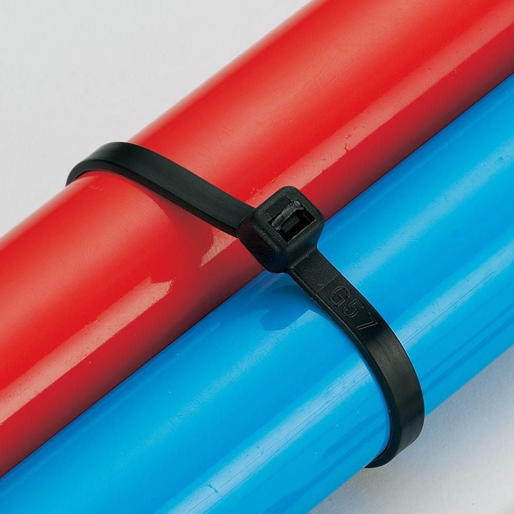 14-inch Cable Ties Indoor/Outdoor Use UV Resistant Nylon Material - Black (100-Pack)