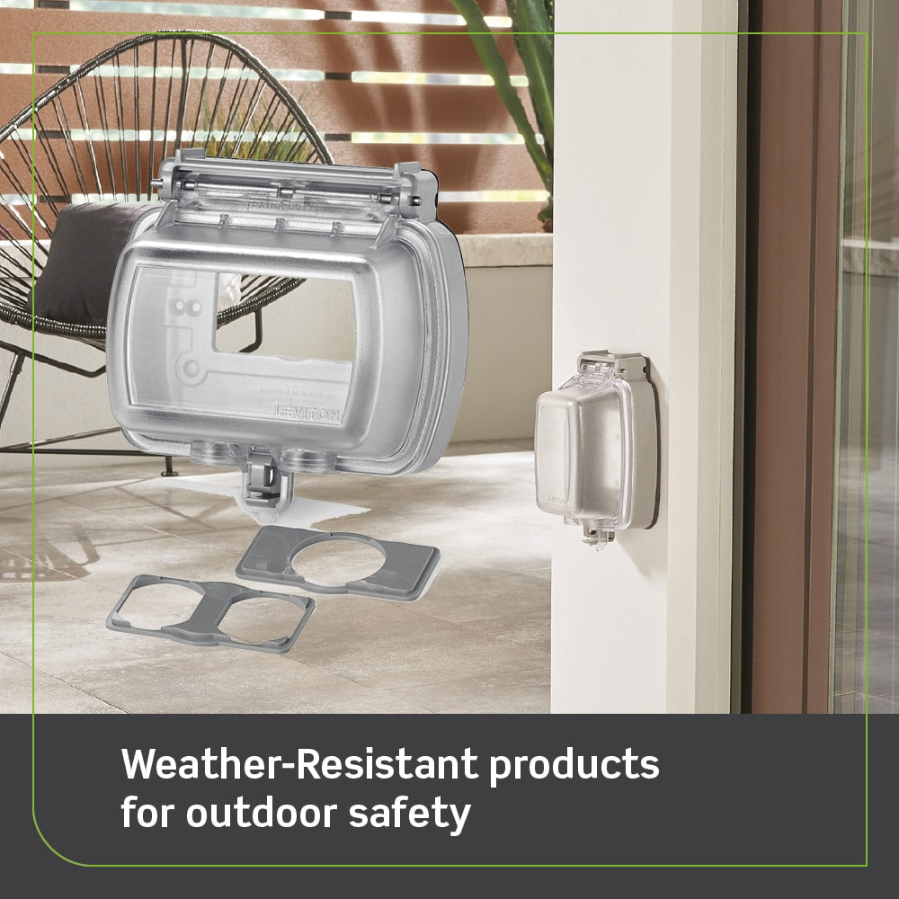 Decora 1-Gang Horizontal Weather-Resistant While-In-Use Cover Extra Duty, Clear