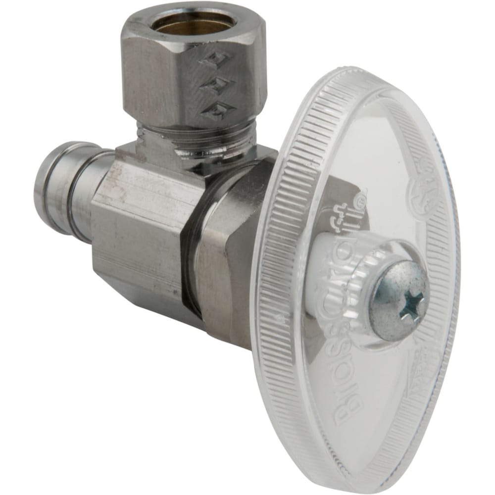 Vanne d'angle 1/2 pouce à sertir nominal Pex Barb X 3/8 pouce DE compression