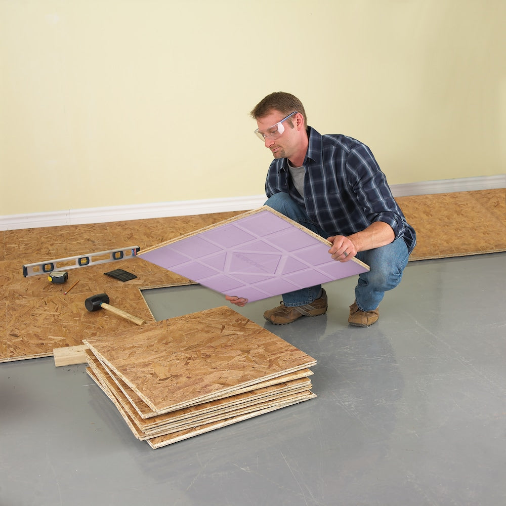 Panneau de sous-plancher isolé R+ de 23,25 pouces x 23,25 pouces