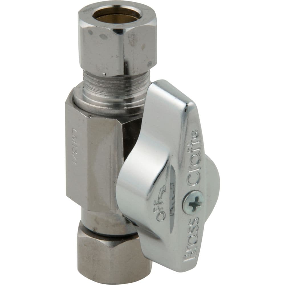 Valve droite, compression femelle de 3/8 pouces de diamètre extérieur X compression de 3/8 pouces de diamètre extérieur