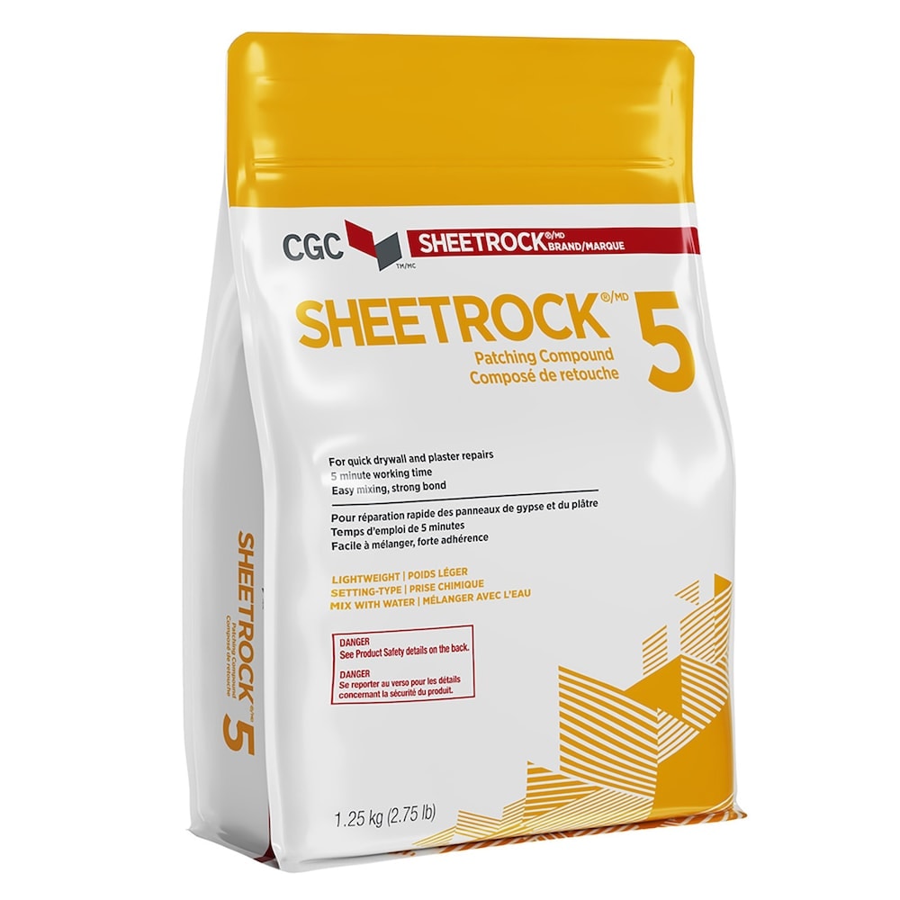 Sheetrock 5, composé de réparation pour cloisons sèches, sac de 1,25 kg