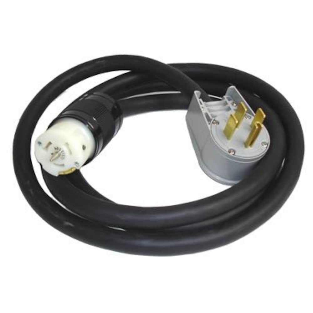Cordon de générateur de 50 pi et 50 A avec connecteur mâle NEMA 14-50 et connecteur femelle verrouillable