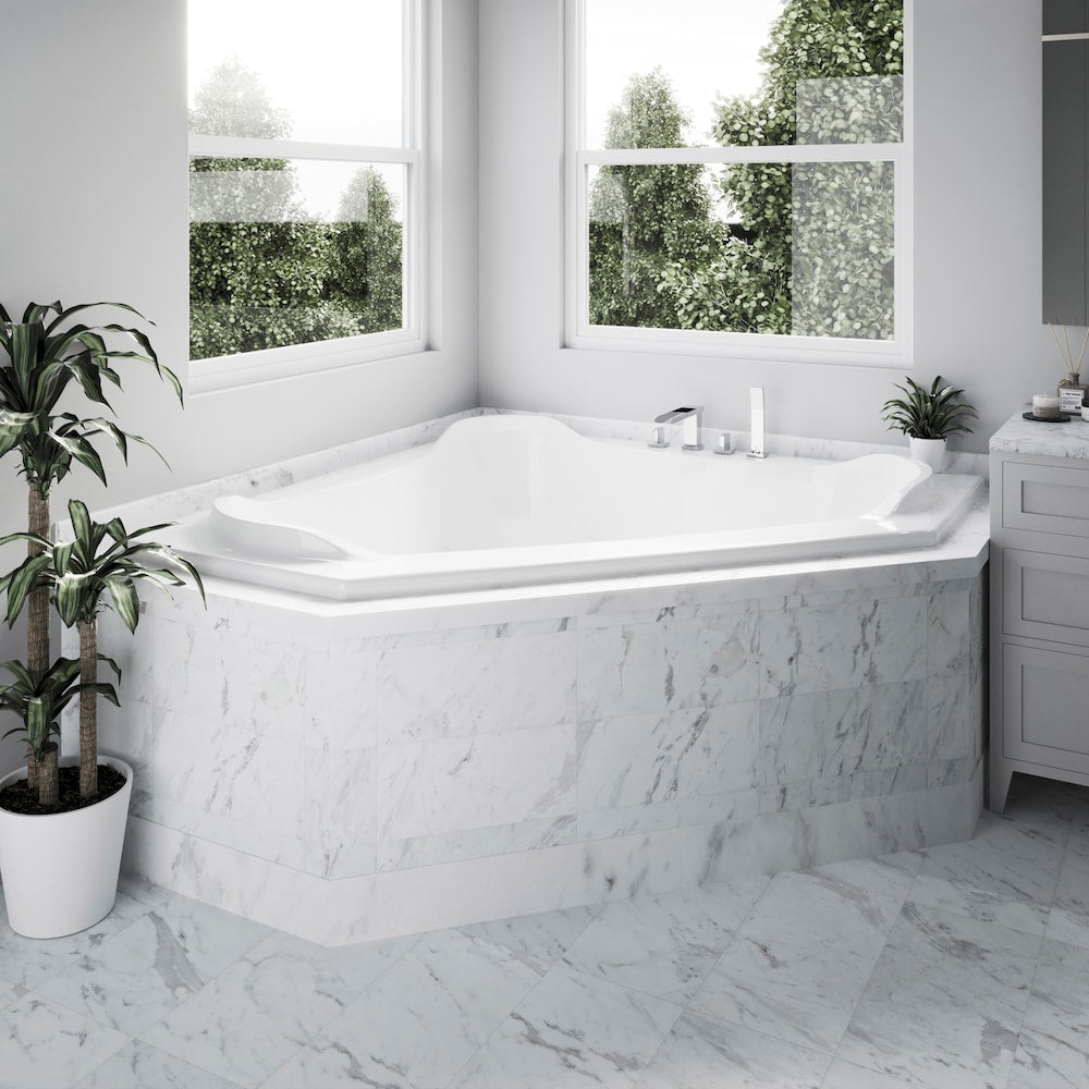 Baignoire d'angle en acrylique LUXE de 5 pieds