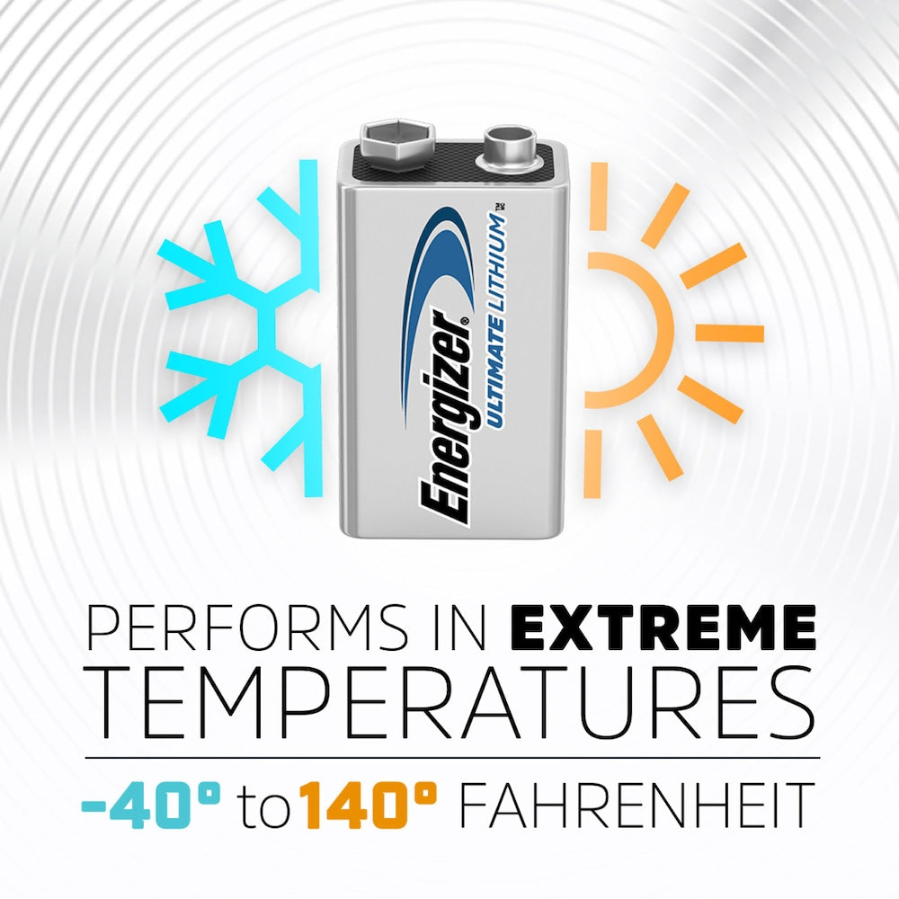 Piles au lithium Energizer Ultimate 9 V (lot de 2), piles au lithium 9 V