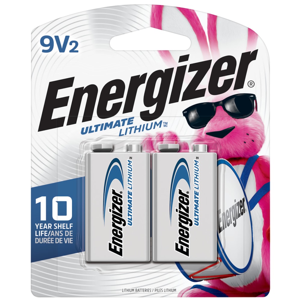Piles au lithium Energizer Ultimate 9 V (lot de 2), piles au lithium 9 V