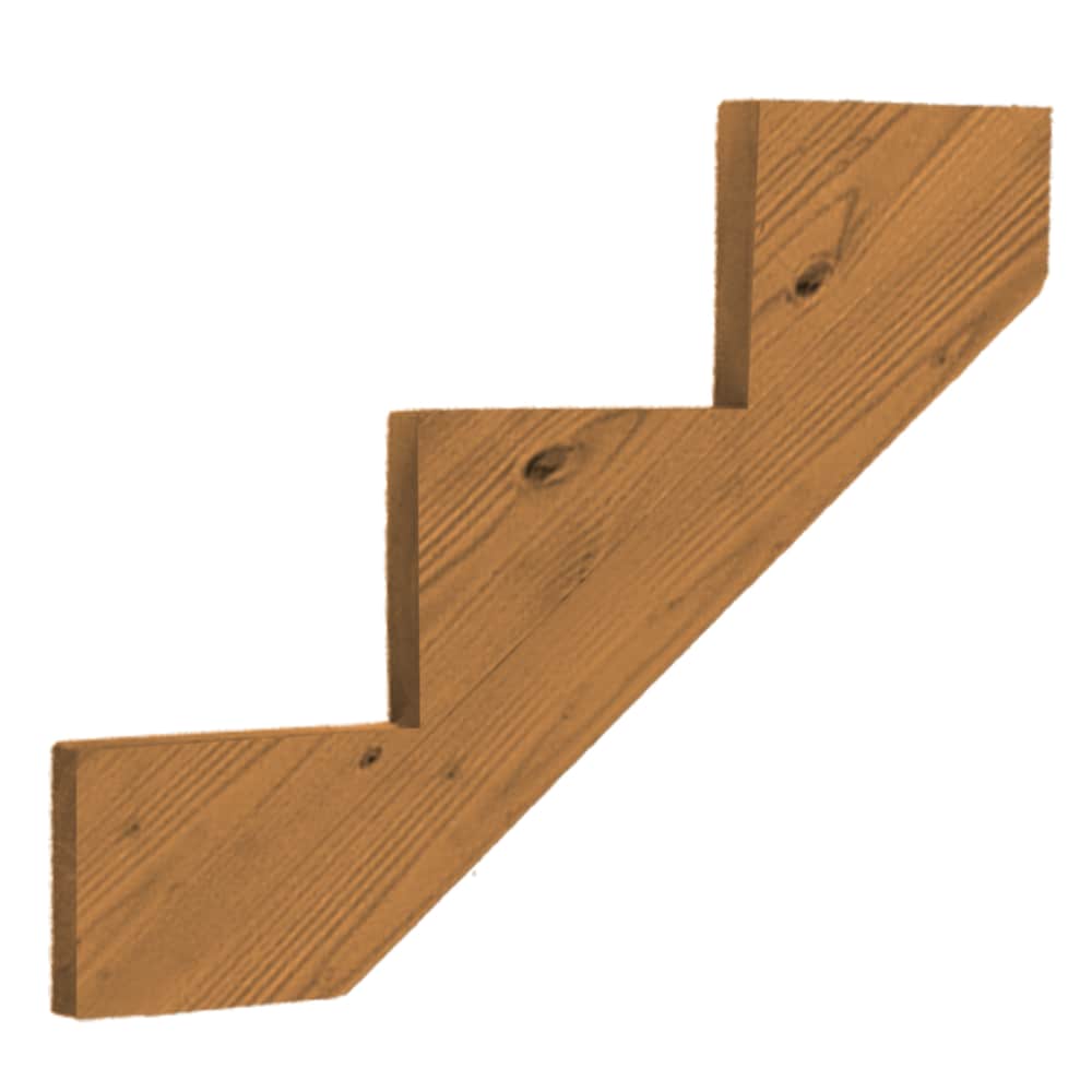 Pressure Treated Wood 3-Step Stair Stringer