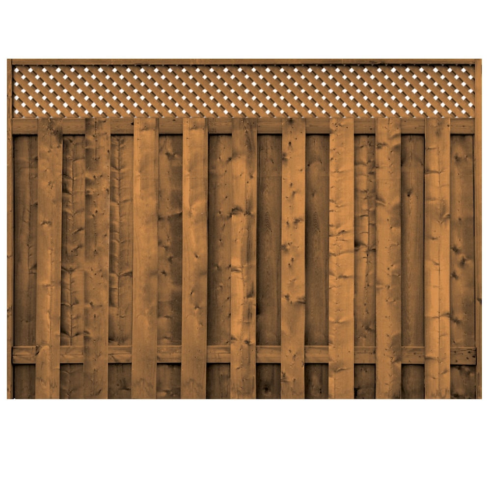 Pressure Treated Wood Lattice Top Fence Panel