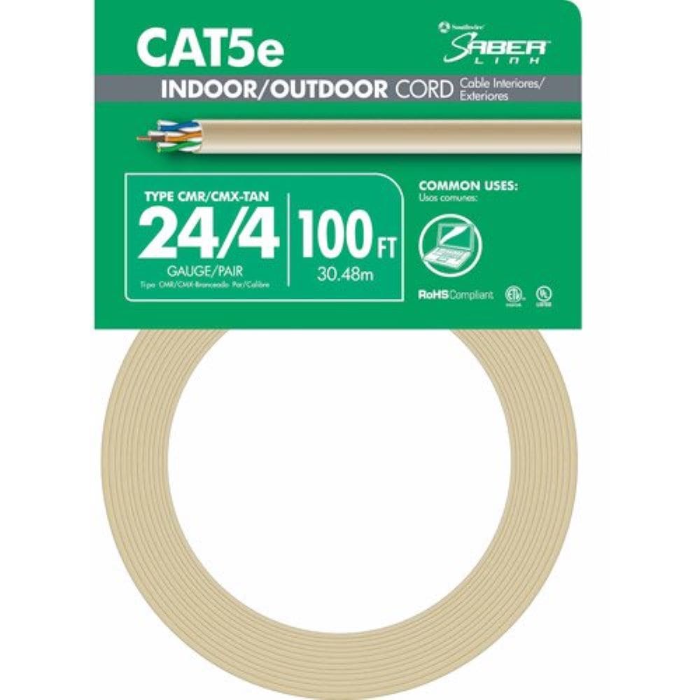 24/4 CAT5e 30M Networking Cable - Tan