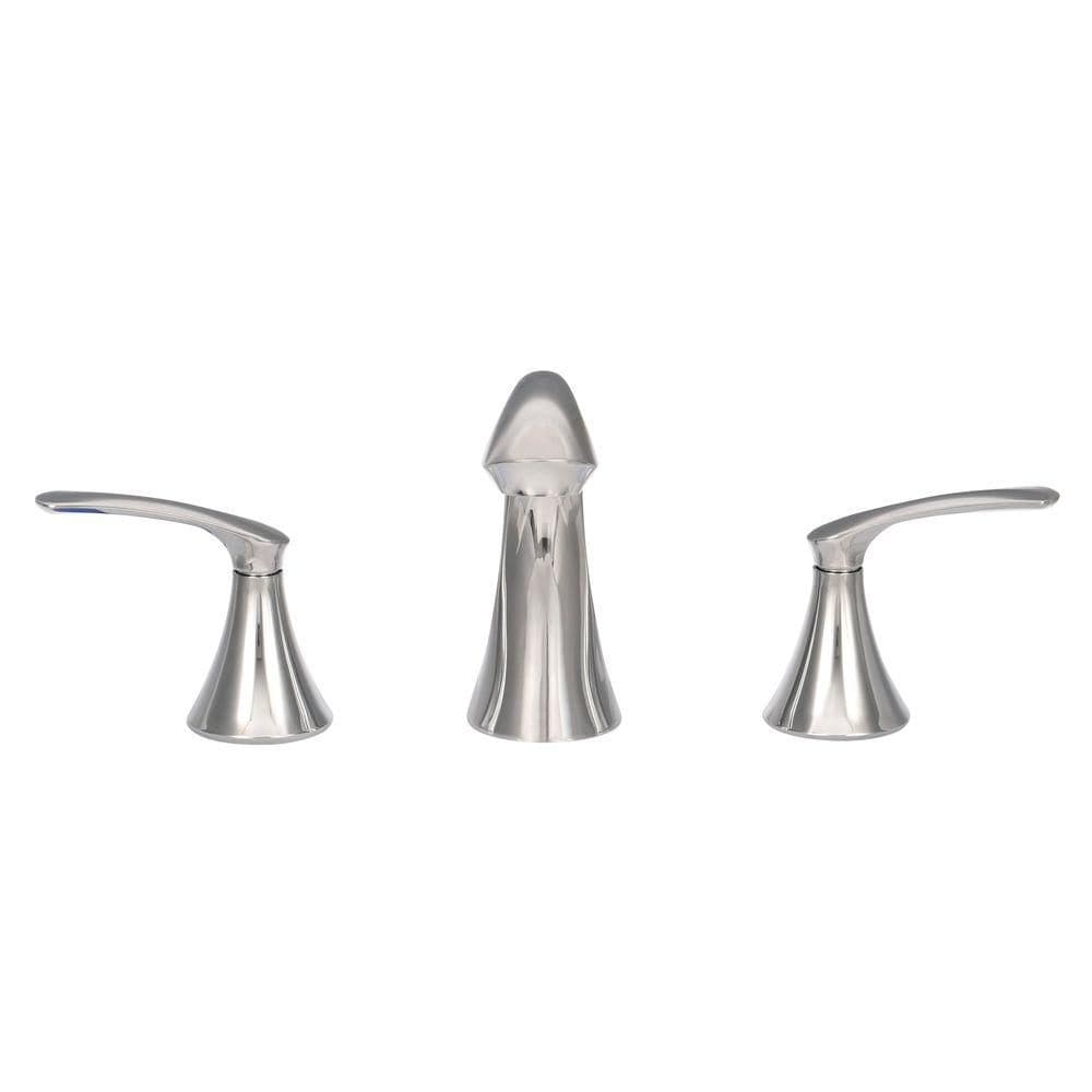 Darcy 2 Handle 8-to-16-inch Widespread Bathroom Sink Faucet/Tap in Chrome (Drain and Valve Included)