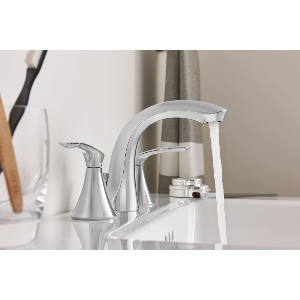 Darcy 2 Handle 8-to-16-inch Widespread Bathroom Sink Faucet/Tap in Chrome (Drain and Valve Included)