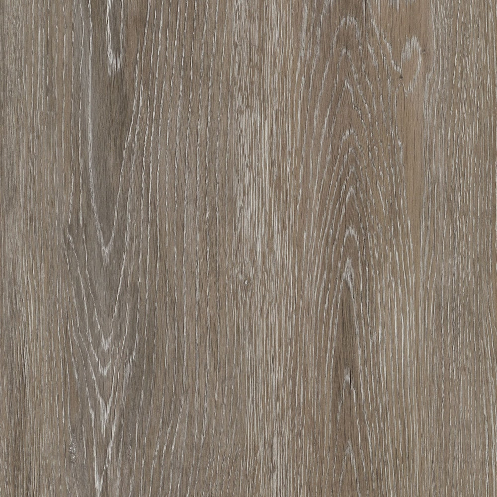 Plancher de vinyle de luxe en planches de vinyle de luxe, Chêne brossé taupe, 6 po x 36 po (24 pi2/boîte)