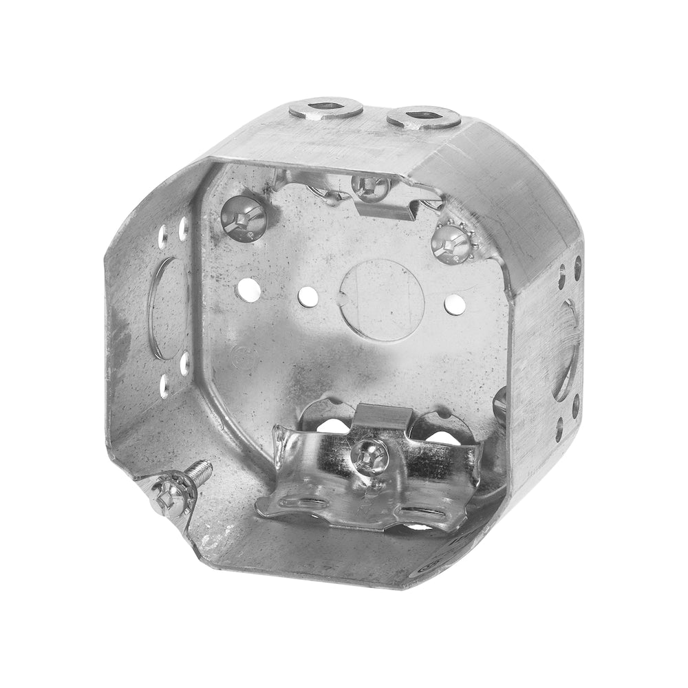 4 x 4 x 2-1/8 D.  21 cu.inch Octagon Steel Box