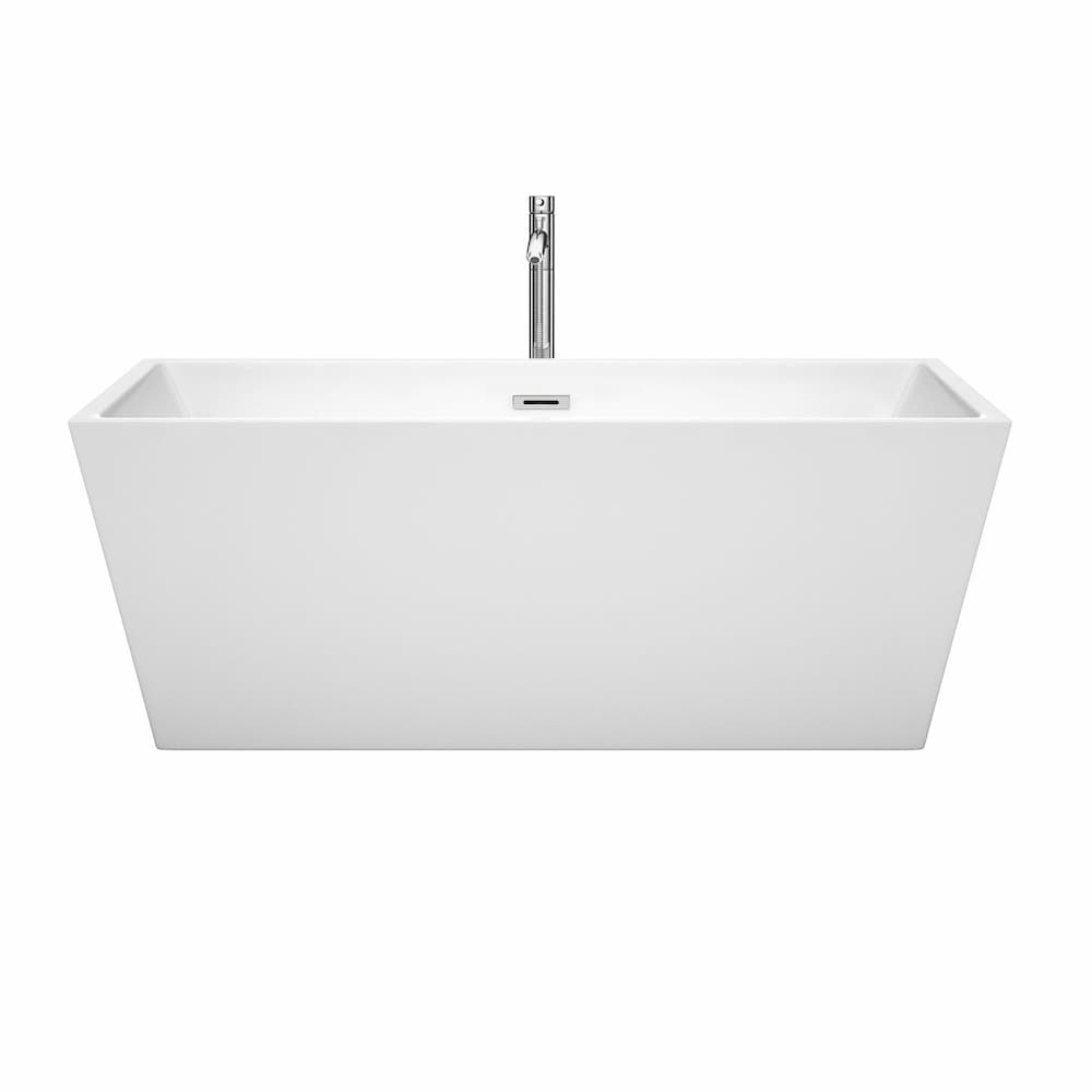 Sara 5 Feet 3-Inch Acrylic Freestanding Bathtub in White