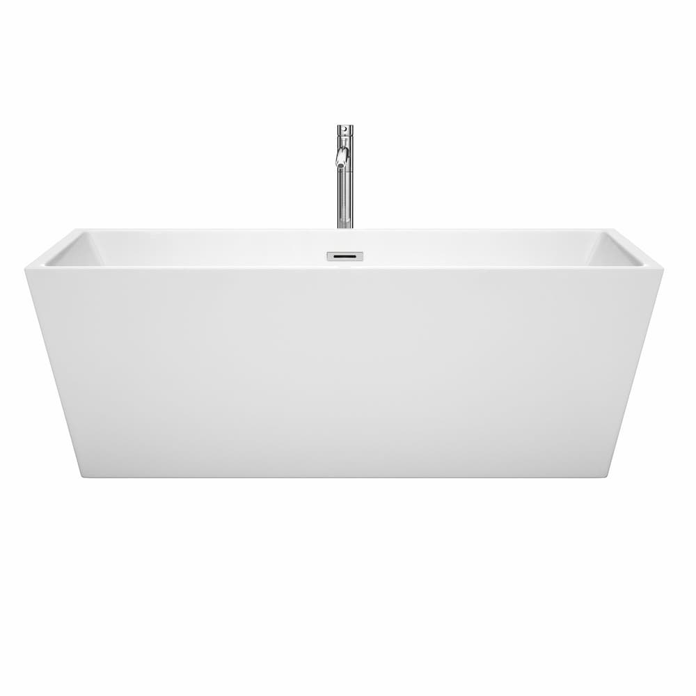 Sara 5 Feet 8-Inch Acrylic Freestanding Bathtub in White