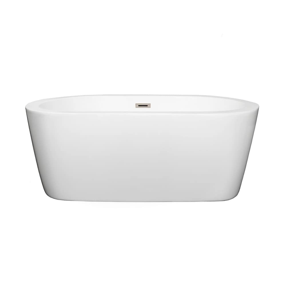 Mermaid 5 Feet Soaker Bathtub with Centre Drain in White