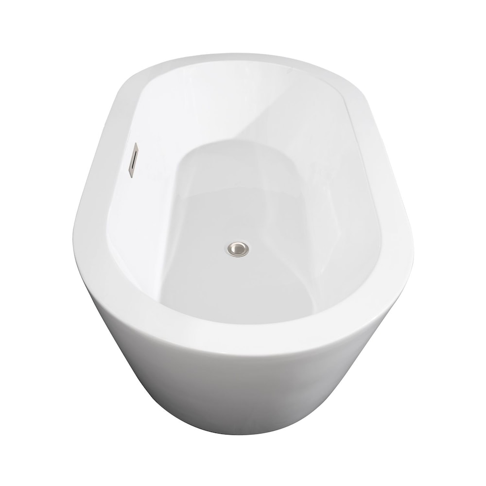 Mermaid 5 Feet Soaker Bathtub with Centre Drain in White