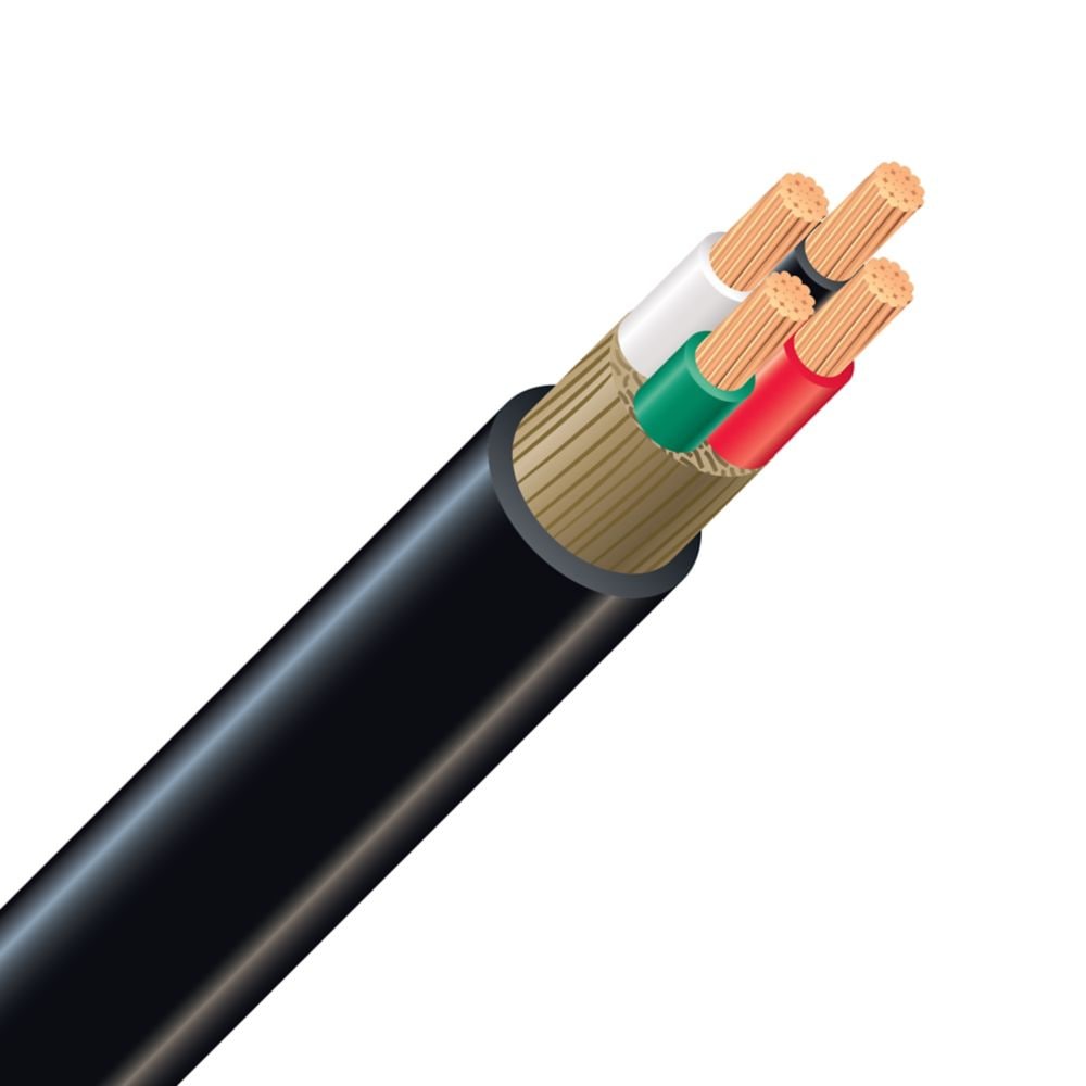 12/4 SOOW Electrical Wire - Black (Cut By The Metre)