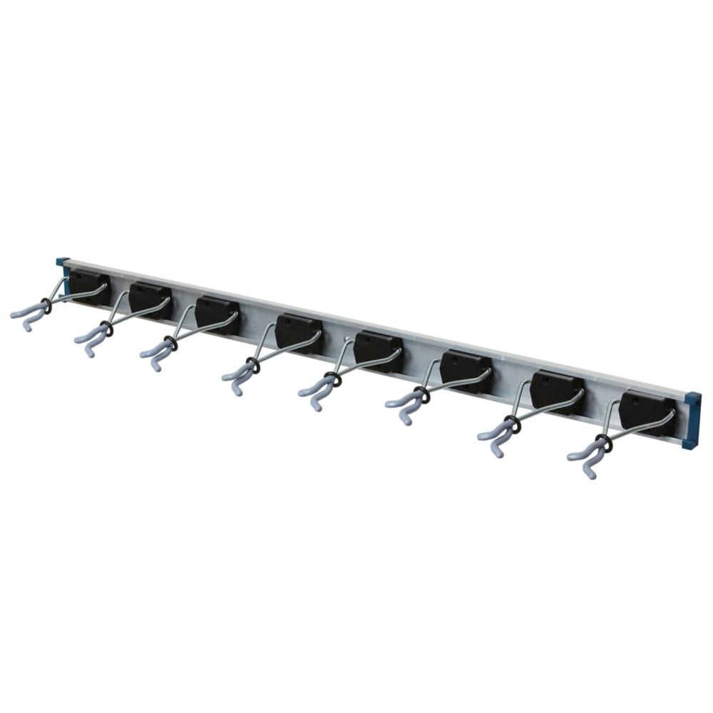 Organisateur de support mural à pince en aluminium de 36 po, 1 pièce