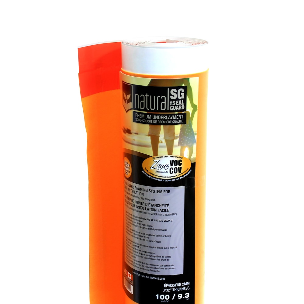 Sous-couche de qualité supérieure Natural SG de 100 pi2, 2 mm, pour stratifié, bois franc et contrecollé