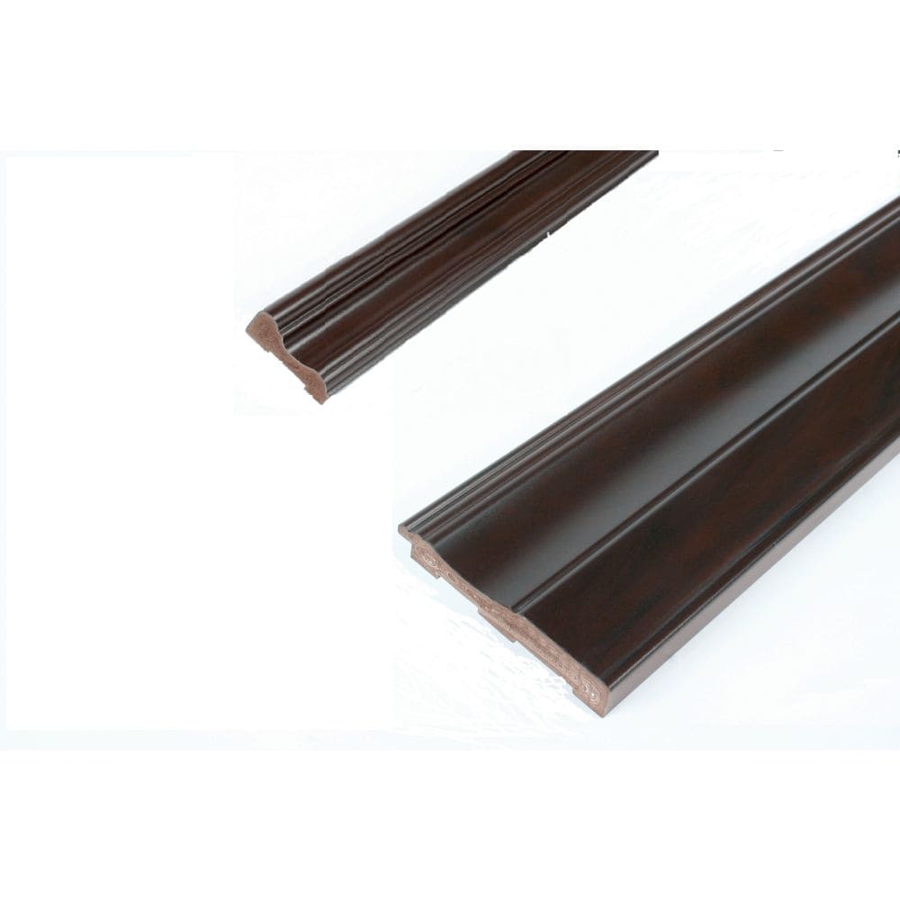 Chair Rail & Baseboard Kit - Prefinished Ready to Install - Fauxwood Espresso - 2 Pieces For 1/4 In. Wainscot Beadboard