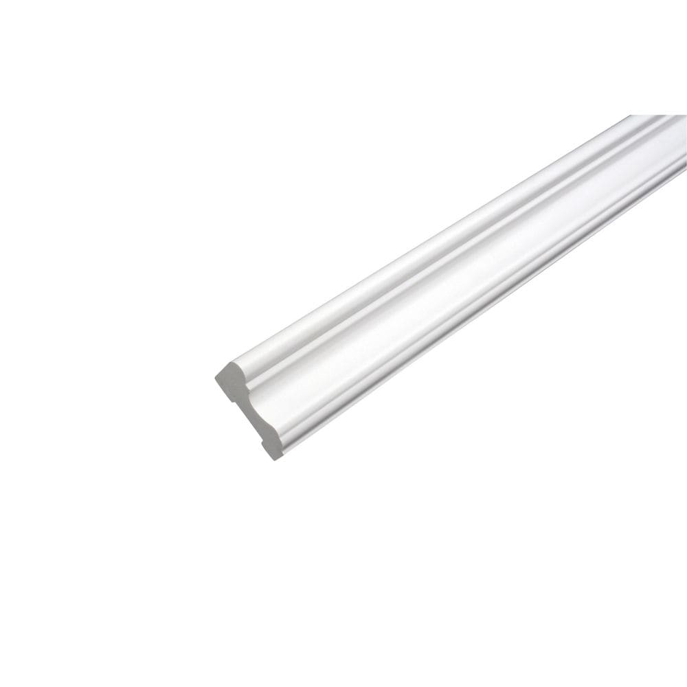 Chair Rail - Prefinished Ready to Install - Fauxwood White - 1-5/8 In. x 13/16 In. x 8 Ft.