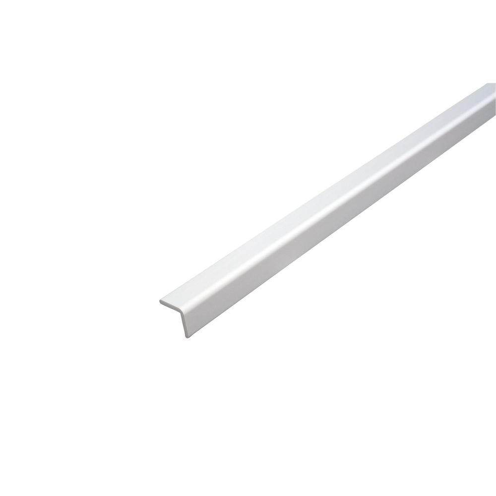 Coin extérieur - Préfini prêt à installer - Fauxwood Blanc - 3/4 po x 3/4 po x 8 pi