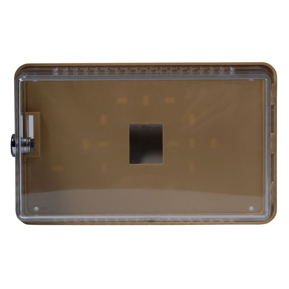 Small, Universal Thermostat Guard, Transparent Cover With Mounting Plate & Mounting Ring