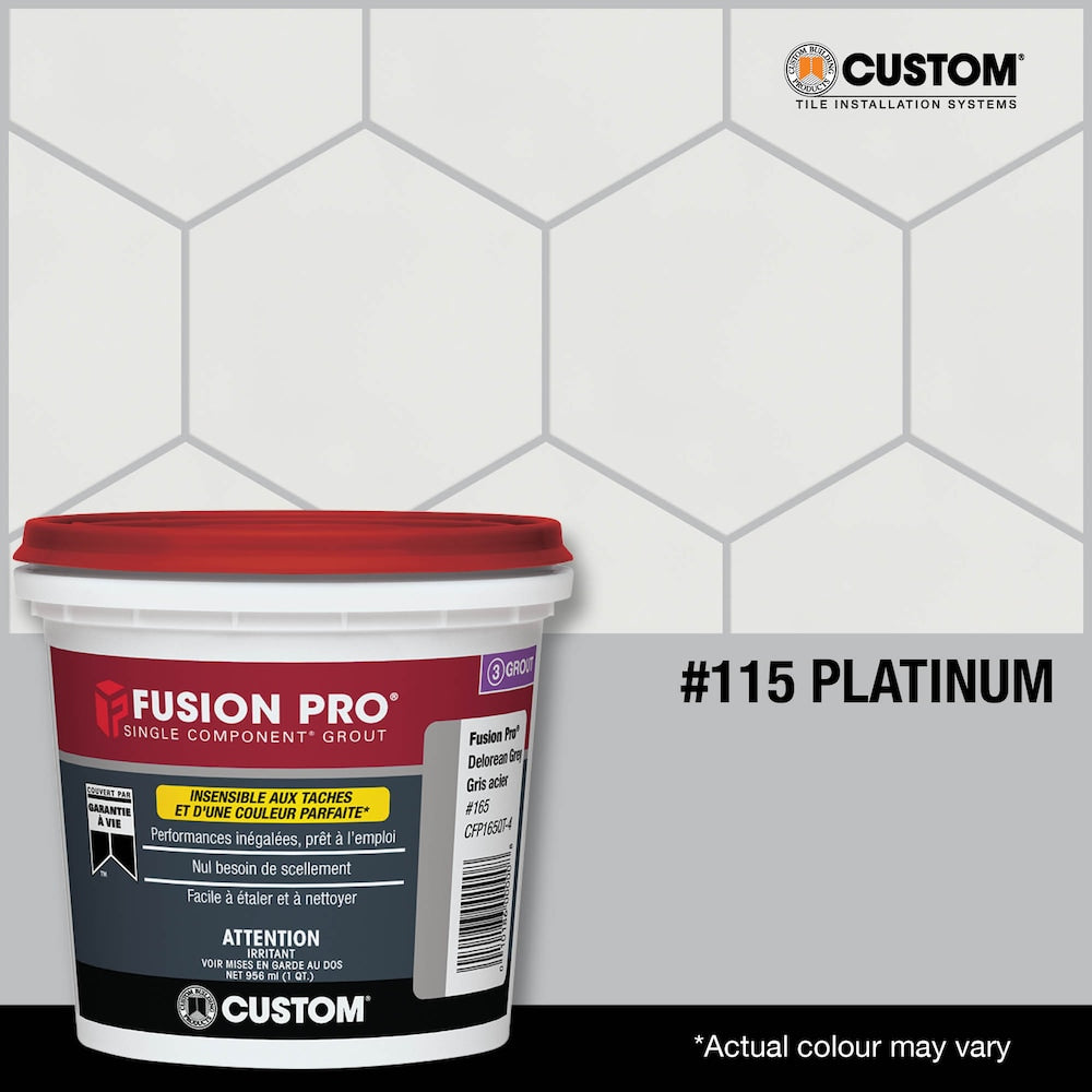 Fusion Pro #115 Platinum 1 Qt. Single Component Grout